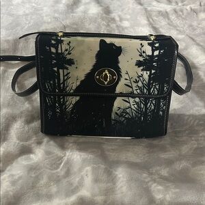 Black Cat Silhouette Women's Bag